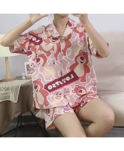 Lotso Women's Pajamas Sets Y2k Loungewear Sleepwear Suit 2 Peices Loose Casual Home Clothes Short Sleeve Nightwear Ladies $34...