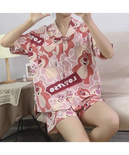 Lotso Women's Pajamas Sets Y2k Loungewear Sleepwear Suit 2 Peices Loose Casual Home Clothes Short Sleeve Nightwear Ladies $34...