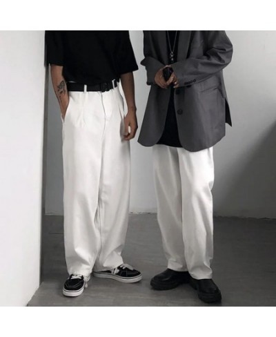 Oversize Jeans Loose Casual Wide Leg Men Jeans White Pants Janpanese Retro Denim Casual Hiphop Trousers Straight $46.78 - Jeans