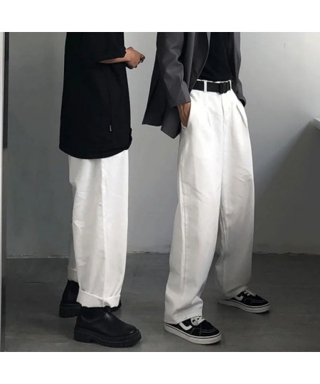 Oversize Jeans Loose Casual Wide Leg Men Jeans White Pants Janpanese Retro Denim Casual Hiphop Trousers Straight $46.78 - Jeans