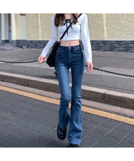 High Waist Loose Comfortable Jeans for Women Wide Leg Pants Elastic Fashion Boyfriend Style Denim Jean Flared Trousers Mokiji...