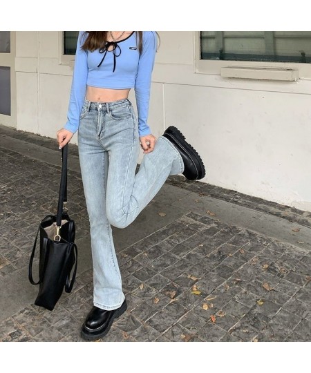 High Waist Loose Comfortable Jeans for Women Wide Leg Pants Elastic Fashion Boyfriend Style Denim Jean Flared Trousers Mokiji...