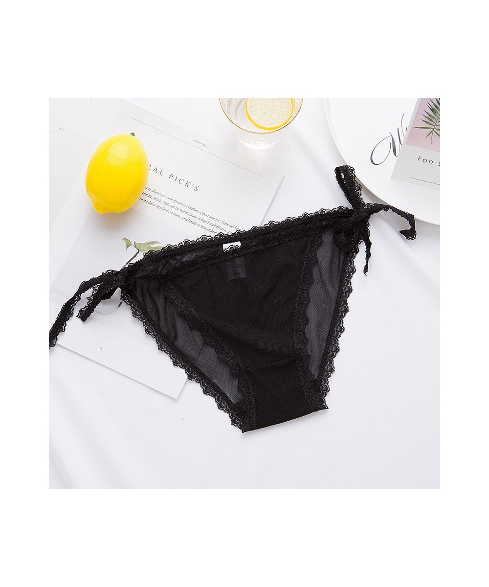 Women's Lacing Lace Underpants Female Romantic Lace Cotton Crotch Panties Ladies Sexy Low Waist Breathable Triangle Underwear...