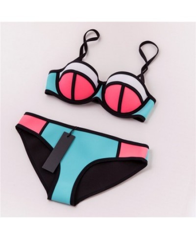 Peachwork 100% Real Neoprene bikini PUSH UP Padded Women Bikini Set Swimwear Swimsuit Bathing Suit Biquini Mixed Color $42.30...