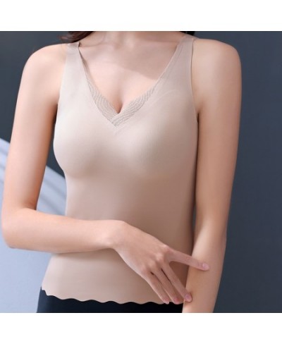 Underlay U-shaped Back Women Underwear Integrated Bra Pad Long Style Lace Two In One Vest Thin Comfortable For Summer $45.64 ...