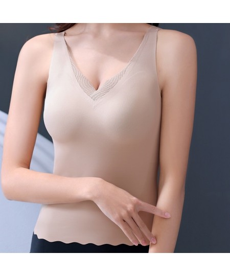 Underlay U-shaped Back Women Underwear Integrated Bra Pad Long Style Lace Two In One Vest Thin Comfortable For Summer $45.64 ...