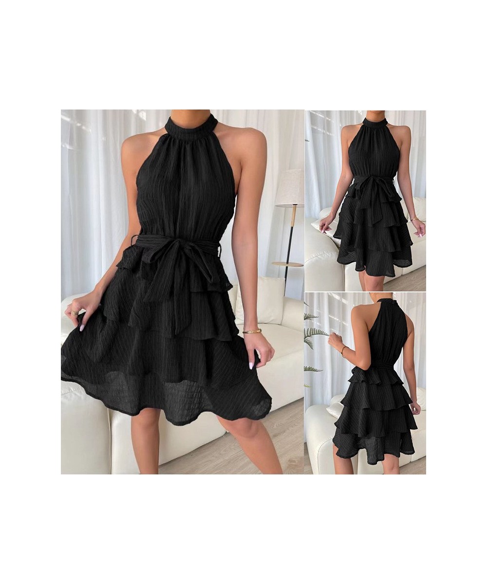 Spring Summer Women Dress New Sleeveless Women Ruffle Dress Women Sexy Hot Girls Streetwear Women Blue Bow Dress $37.37 - Dre...