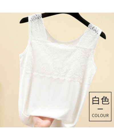 2023 Women Spring Summer Elegant Modal Sling Camisole Lady Lace Square Collar Sleeveless Vest Female Casual Sexy Solid Vest $...