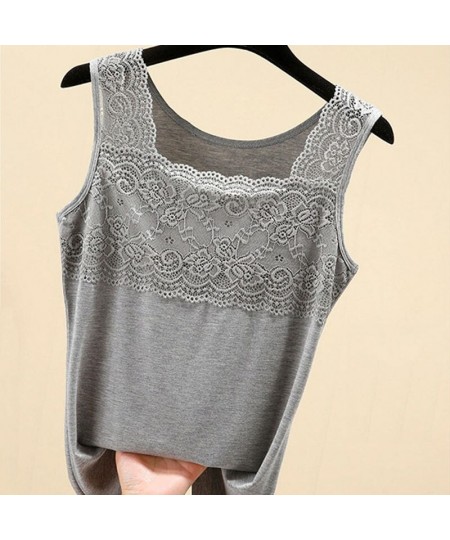 2023 Women Spring Summer Elegant Modal Sling Camisole Lady Lace Square Collar Sleeveless Vest Female Casual Sexy Solid Vest $...