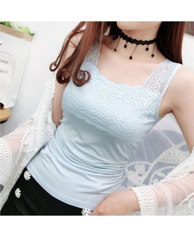 2023 Women Spring Summer Elegant Modal Sling Camisole Lady Lace Square Collar Sleeveless Vest Female Casual Sexy Solid Vest $...