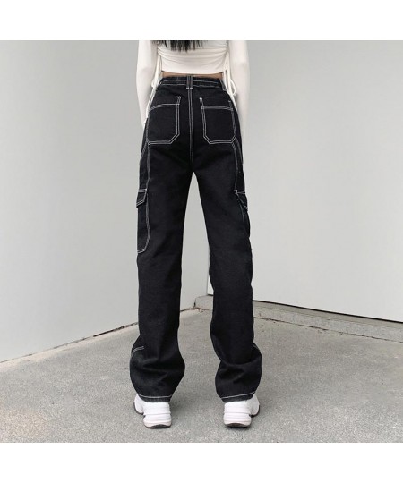 Straight Pant Jeans Women Long Cargo Pants Denim Trousers Streetwear Harajuku Jeans Black Legging Pantalones De Mujer $57.85 ...