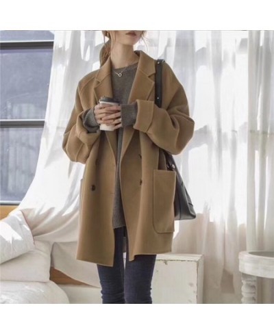 Autumn and Winter New Style Windbreaker Feminine Temperament Fashionable Woolen Coat Versatile European and American Wool Coa...