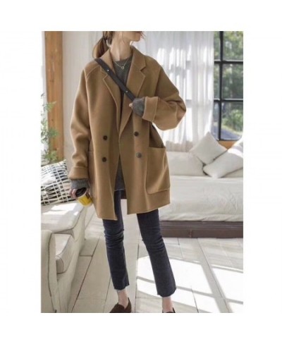 Autumn and Winter New Style Windbreaker Feminine Temperament Fashionable Woolen Coat Versatile European and American Wool Coa...