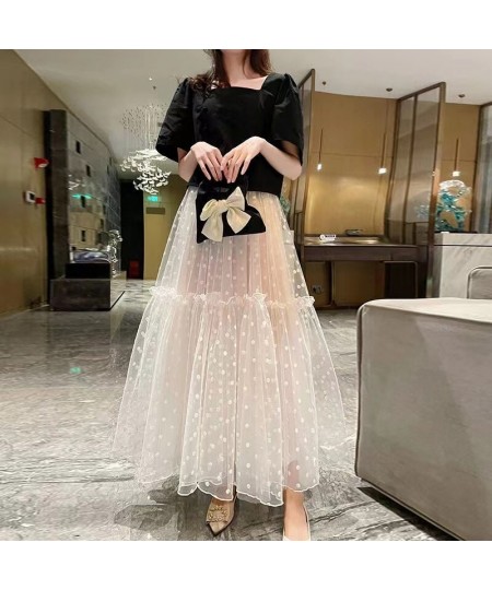 WholeSale 3 Layers 80/90cm Women's Fashion Polka dot Tulle Skirt Mesh Tutu Skirt Bride Party Skirts $50.49 - Skirts