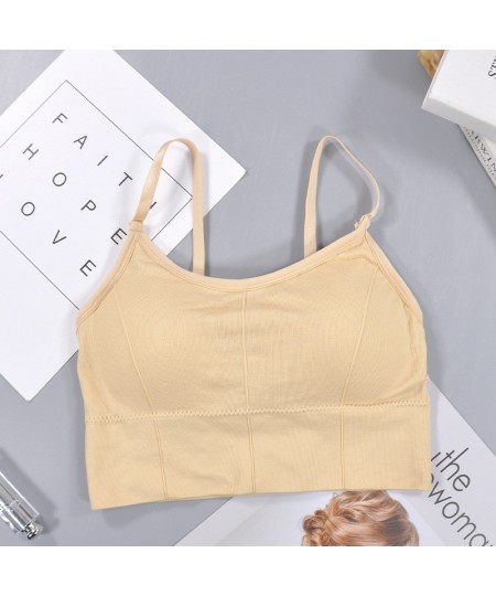 Women Sexy Crop Tops Tube Top Seamless Bra Sports Lingerie Elastic Push Up Sports Bralette Tank $18.80 - Underwear