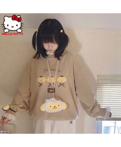 Hello Kitty Hoodie Women Sweet Japanese Kuromi Y2k Tops Harajuku Bow Sweatshirt Girls Kawaii Fake Two Piece Long Sleeved T $3...