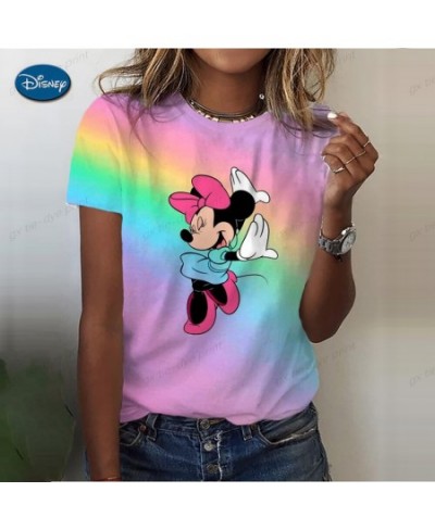 2023 Minnie Mickey Mouse Print Women's T-Shirts Harajuku Cartoon T Shirts Summer Short Sleeve Top Tees Female $20.13 - Women ...