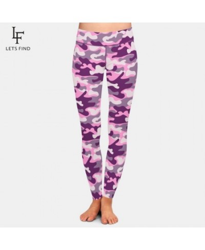 High Waist Workout Leggings Fashion Pink Camouflage Digital Printing Women Warm Leggings $24.05 - Bottoms