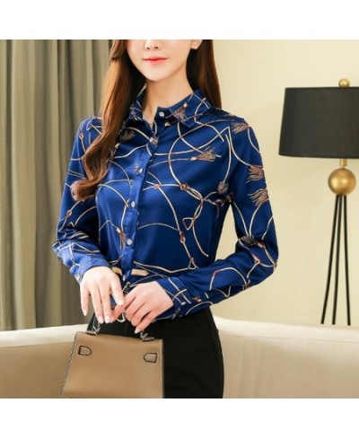 New Silk Shirt Women's Korean 2023 Spring Long Sleeve Shirts For Women Casual Print Women Blouse And Tops Blusas Mujer 8185 5...