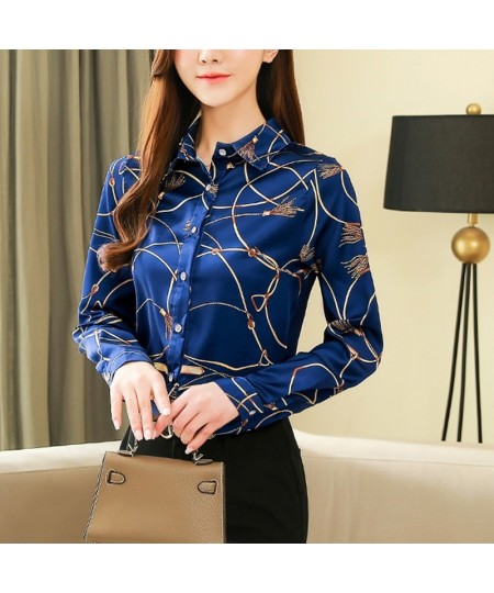 New Silk Shirt Women's Korean 2023 Spring Long Sleeve Shirts For Women Casual Print Women Blouse And Tops Blusas Mujer 8185 5...