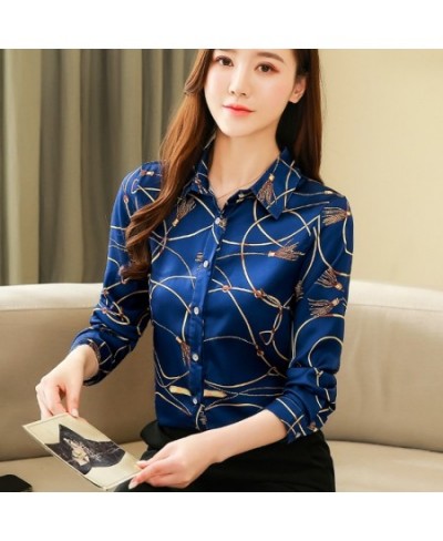 New Silk Shirt Women's Korean 2023 Spring Long Sleeve Shirts For Women Casual Print Women Blouse And Tops Blusas Mujer 8185 5...