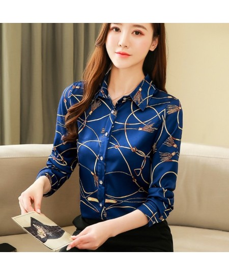 New Silk Shirt Women's Korean 2023 Spring Long Sleeve Shirts For Women Casual Print Women Blouse And Tops Blusas Mujer 8185 5...