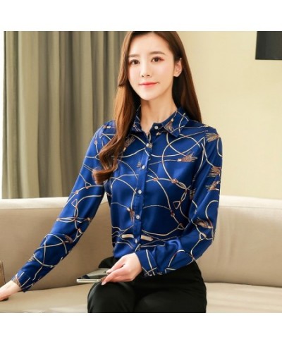 New Silk Shirt Women's Korean 2023 Spring Long Sleeve Shirts For Women Casual Print Women Blouse And Tops Blusas Mujer 8185 5...