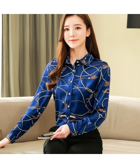 New Silk Shirt Women's Korean 2023 Spring Long Sleeve Shirts For Women Casual Print Women Blouse And Tops Blusas Mujer 8185 5...