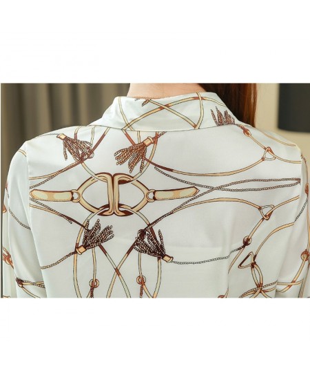 New Silk Shirt Women's Korean 2023 Spring Long Sleeve Shirts For Women Casual Print Women Blouse And Tops Blusas Mujer 8185 5...