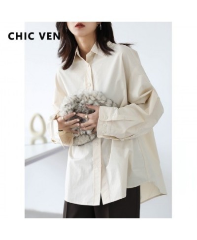 Korean Fashion Women Blouses Cotton Solid Long Sleeve Women's Shirt Loose Office Lady Woman Top Spring Autumn 2022 $63.17 - W...