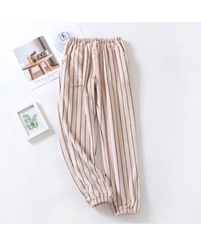 Striped Couple's Winter Flannel Home Pajamas Pant Men And Women Thickened Warm Household Trousers Coral Fleece Sleepwear Pant...