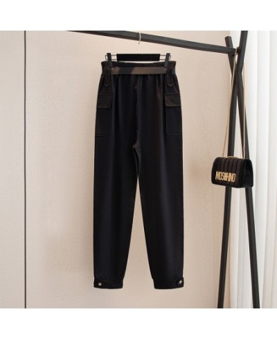 New 2022 Summer Plus Size Jogger Pants For Women Large Overalls Loose Cotton Black Long Trousers 3XL 4XL 5XL 6XL 7XL $70.48 -...