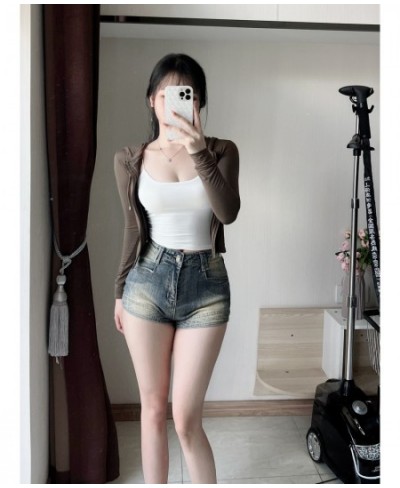 new summer fashion casual sexy cotton stretch brand young female women girls high waist denim shorts $67.47 - Jeans