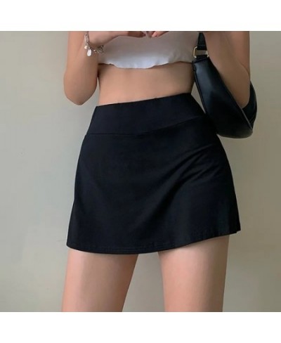 Women short Skirt Summer Mini Female A Line High Waist Kawaii Skirts clothing Harajuku Sexy gothic black skirt y2k clothing e...