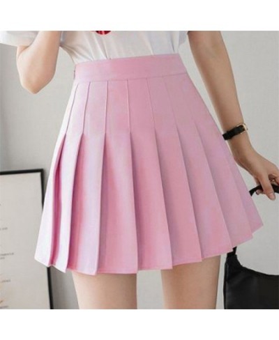 Autumn Korean Skirt Shorts Women High Waist Sexy Mini Skirt School Short Pleated Kawaii Japanese Pink Skirt Female Spring $21...