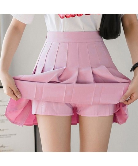 Autumn Korean Skirt Shorts Women High Waist Sexy Mini Skirt School Short Pleated Kawaii Japanese Pink Skirt Female Spring $21...