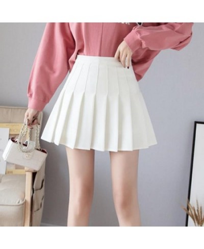 Autumn Korean Skirt Shorts Women High Waist Sexy Mini Skirt School Short Pleated Kawaii Japanese Pink Skirt Female Spring $21...