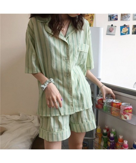 Women's Sleepwear Set BlackPrint Short Set Pajamas for Women Pajama Set Sweet Short Sleeve Top & Shorts Summer Pijamas Mujer ...