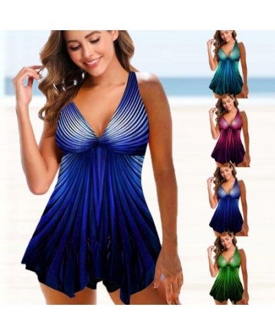 New Sexy Tankini 2022 Plus Size Swimsuit Female Swimwear Women Print Bikini Set Bather Swimming Beachwear Summer Bathing Suit...