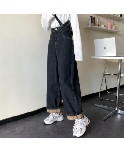 Women Jeans Pants Leisure Loose High Waist Vintage wide leg jeans Women Jean Korean Style All-match Simple Full-length $45.48...