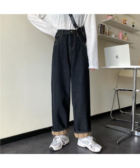 Women Jeans Pants Leisure Loose High Waist Vintage wide leg jeans Women Jean Korean Style All-match Simple Full-length $45.48...