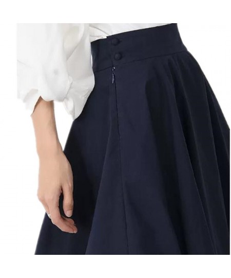 Vintage 50s High Waist Stitching Ball Gown Skirts Women Elegant Big Swing Umbrella $61.40 - Skirts