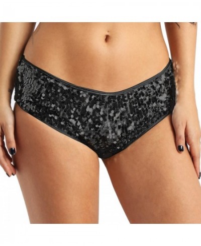 Women Lingerie Sexy Low Waist Bikini Briefs Micro String Slip Underwear Glitter Sequins Booty Shorts Festival Party Rave $22....