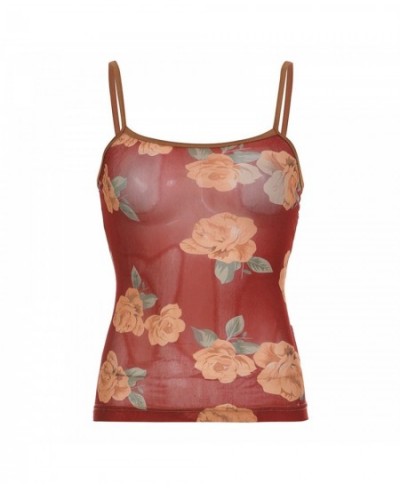 Women's Airy Resort Style Floral Print Fashion Floral Camisole $21.68 - Underwear