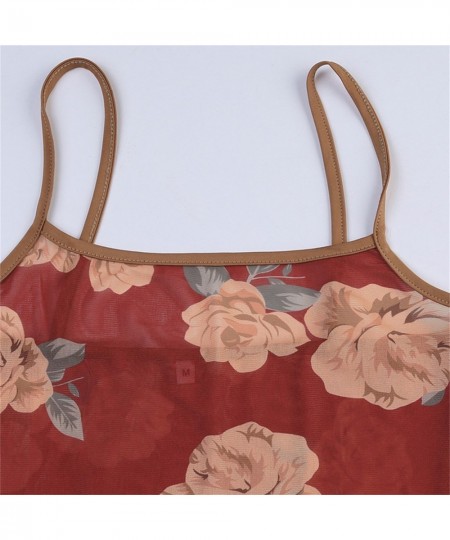 Women's Airy Resort Style Floral Print Fashion Floral Camisole $21.68 - Underwear