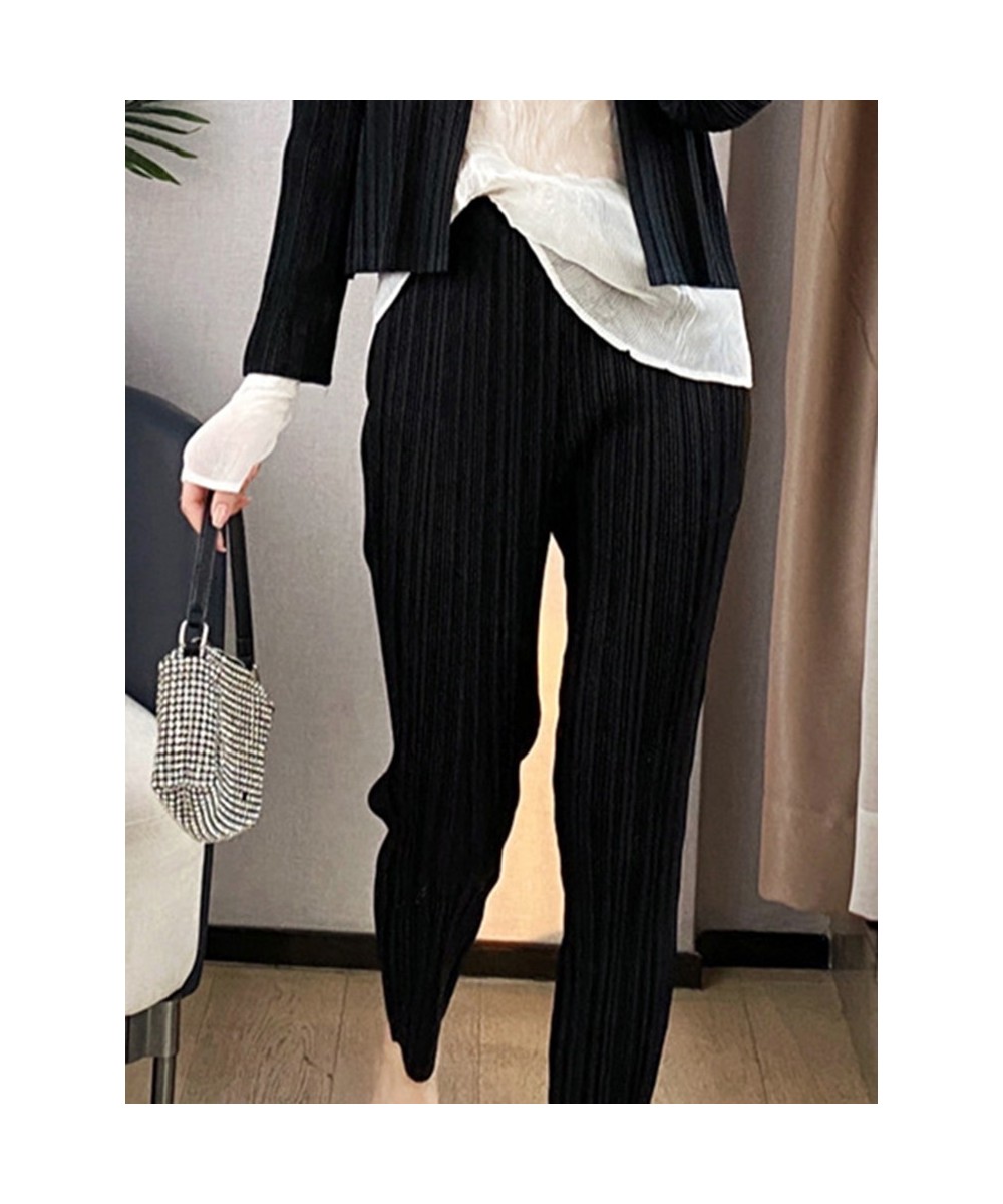 Pleated Harem Pants For Women Pockets High Elastic Waist Solid Color Trousers 2023 New Spring Female Fashion 2N513 $51.65 - B...