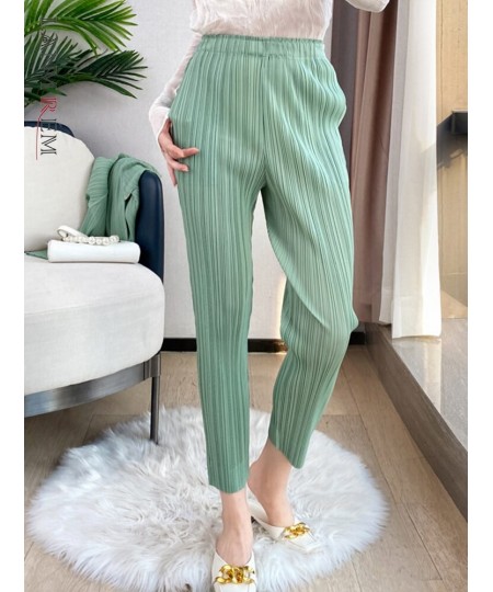 Pleated Harem Pants For Women Pockets High Elastic Waist Solid Color Trousers 2023 New Spring Female Fashion 2N513 $51.65 - B...