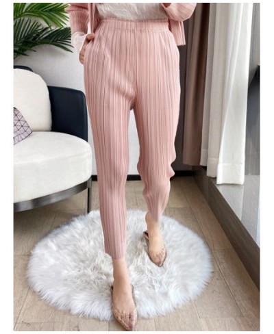 Pleated Harem Pants For Women Pockets High Elastic Waist Solid Color Trousers 2023 New Spring Female Fashion 2N513 $51.65 - B...