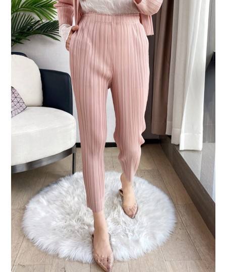 Pleated Harem Pants For Women Pockets High Elastic Waist Solid Color Trousers 2023 New Spring Female Fashion 2N513 $51.65 - B...