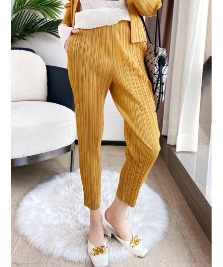 Pleated Harem Pants For Women Pockets High Elastic Waist Solid Color Trousers 2023 New Spring Female Fashion 2N513 $51.65 - B...